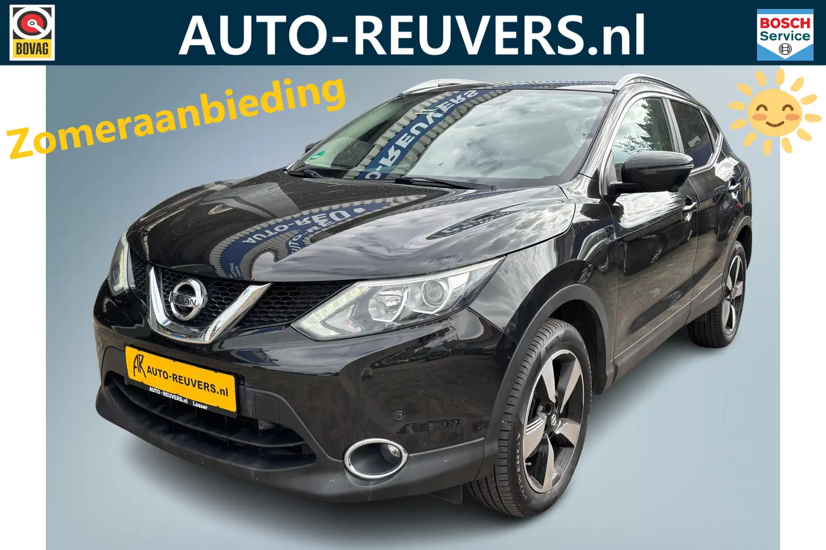 Nissan Qashqai 1.6 N-Connecta 164pk / Panorama / Navi / Camera / Zwart - 1