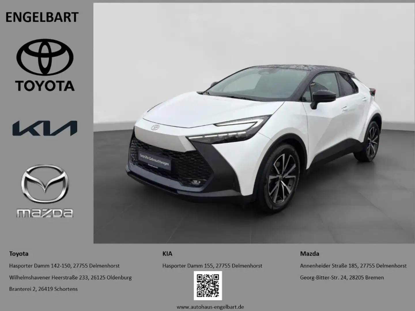 Toyota C-HR 1.8 Hybrid Black&White Navi LED ACC El. Heckklappe Blanco - 1