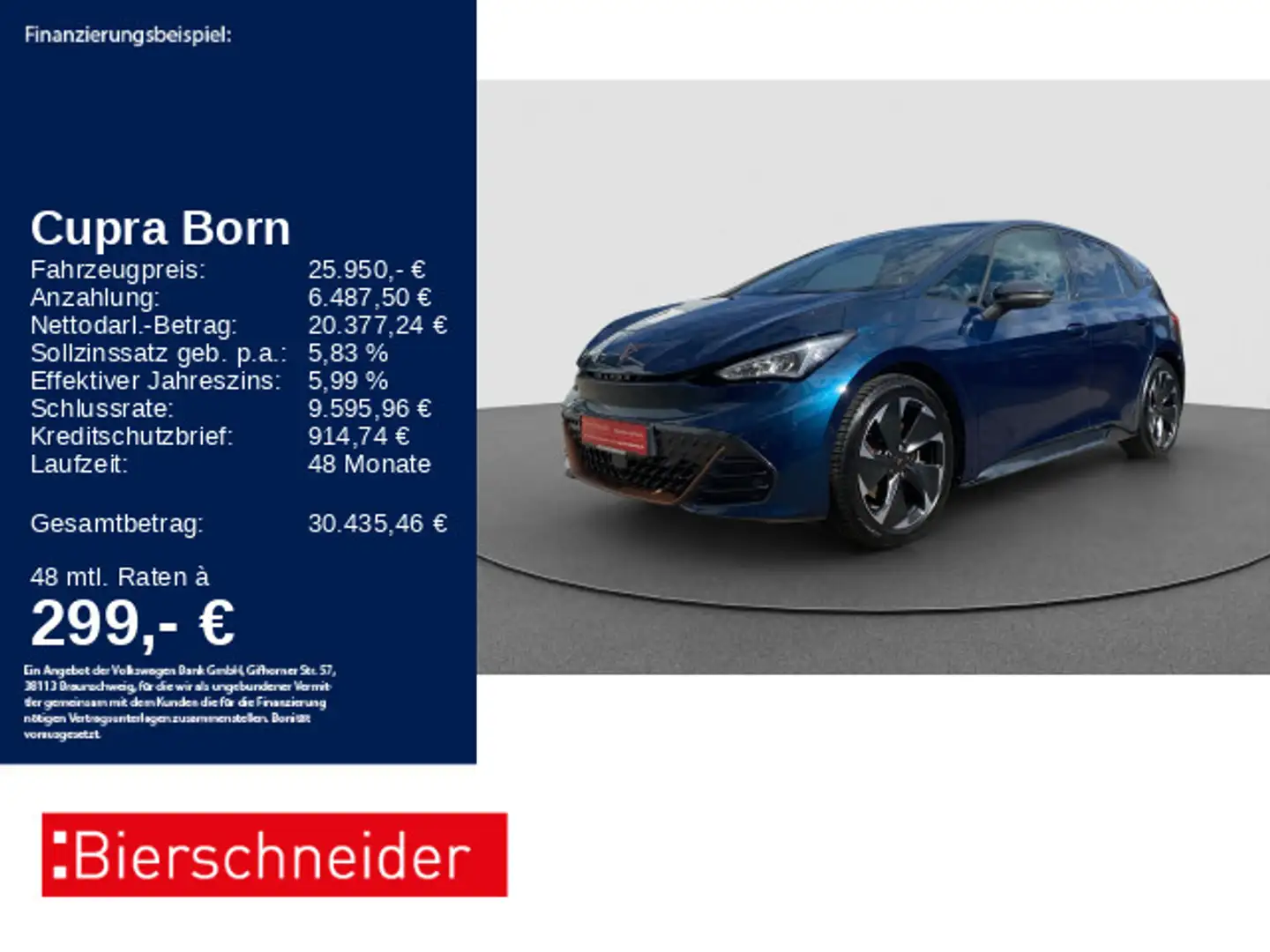 CUPRA Born 58 kWh 19 ACC SHZ 360 Bleu - 1