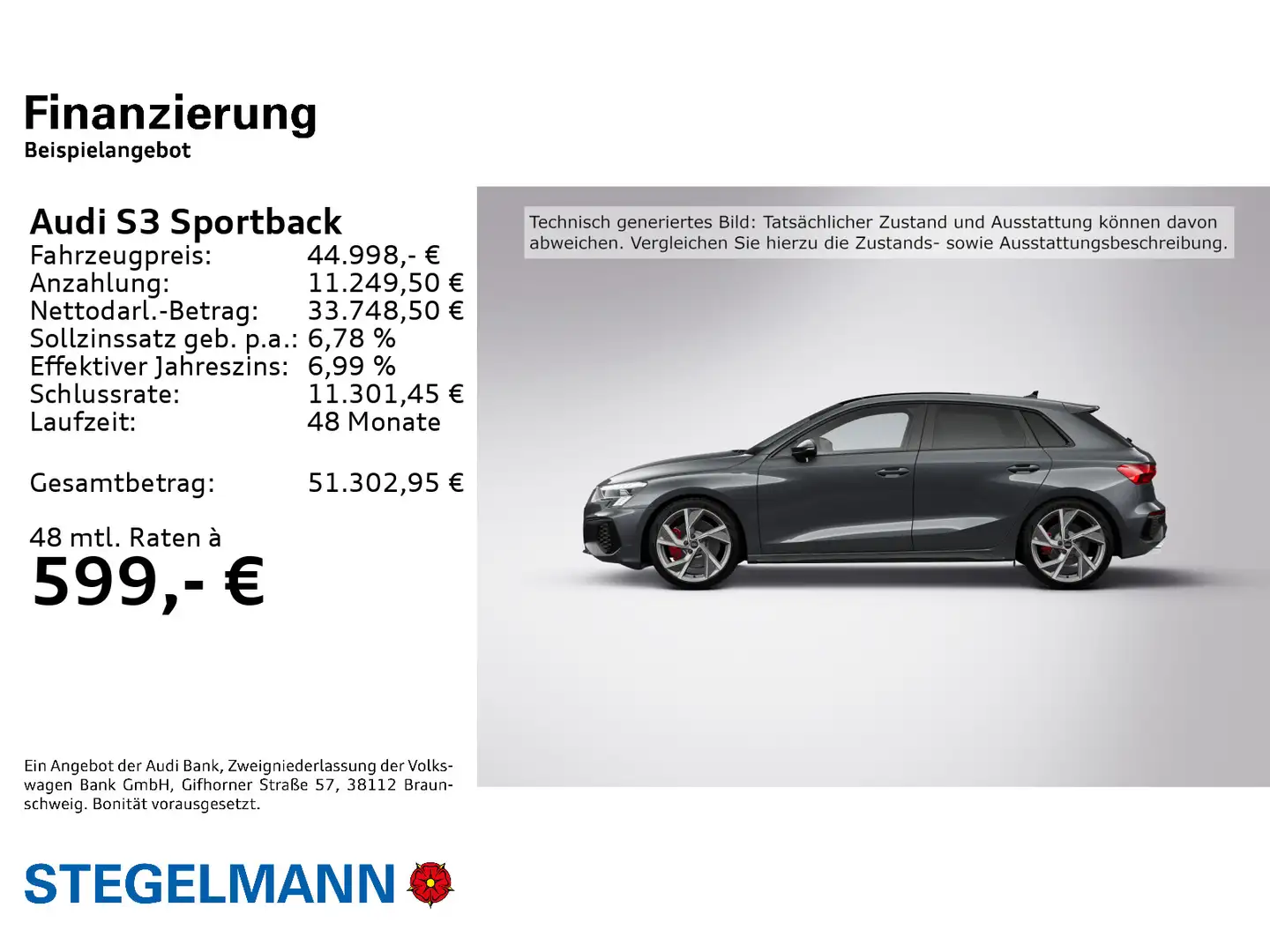 Audi S3 Sport Matrix*schwarzpaket+*Pano*B&O Grau - 2