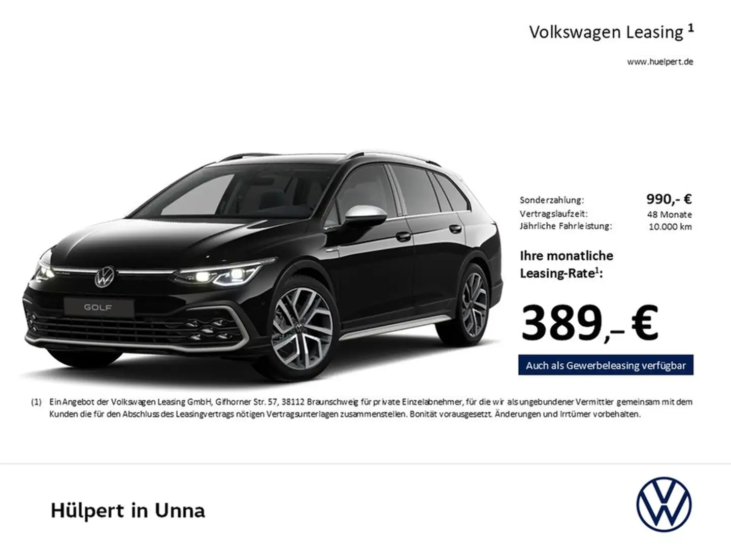 Volkswagen Golf Variant VIII 2.0 ALLTRACK 4X4 CAM ACC LM18 Schwarz - 2