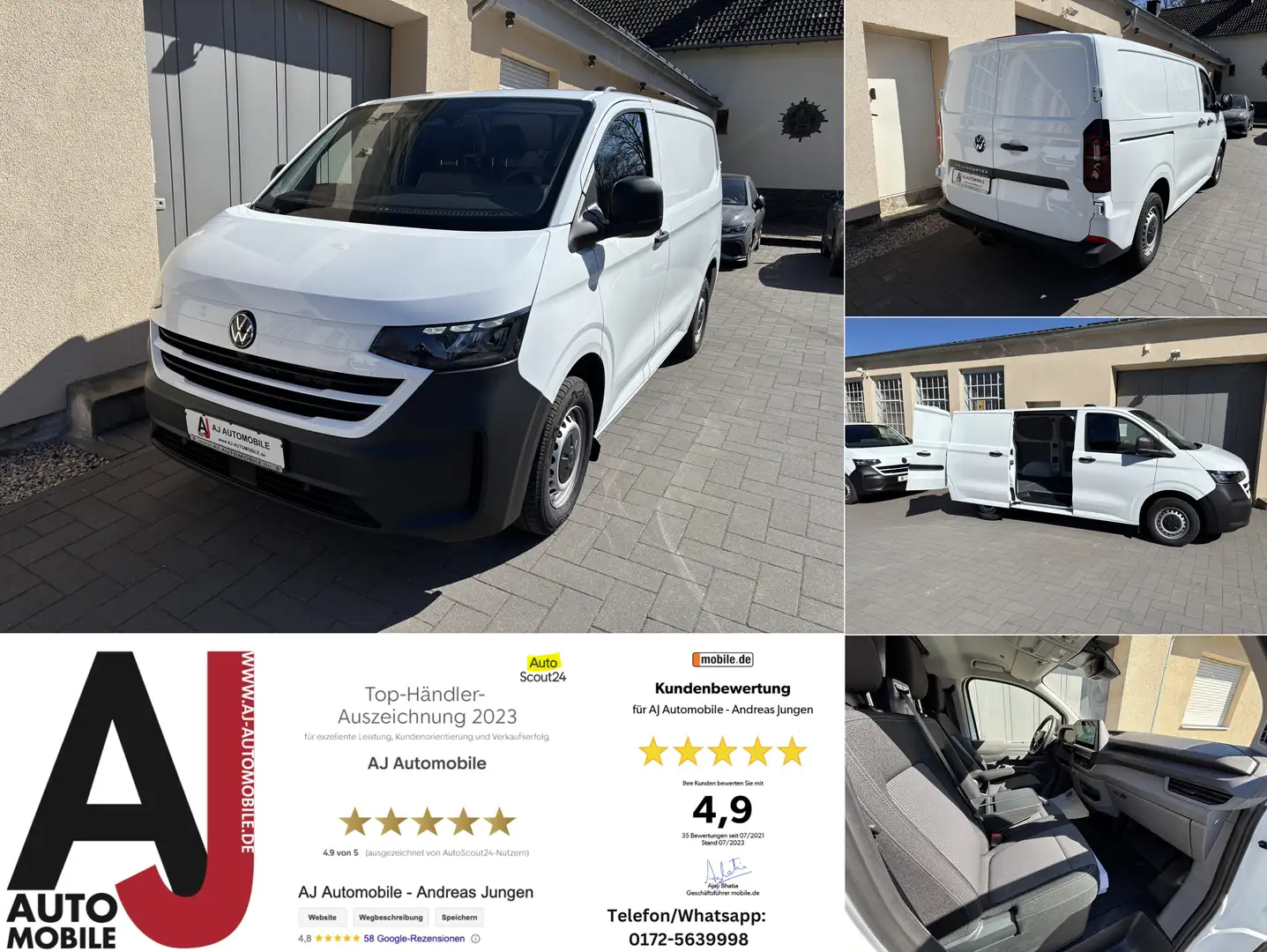 Volkswagen T7 Kastenwagen New Transporter Lager und Vorlauf Wit - 1