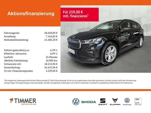 Skoda Enyaq 60 LOFT +WÄPU +RKAM +LED +NAVI +19" +DAB +