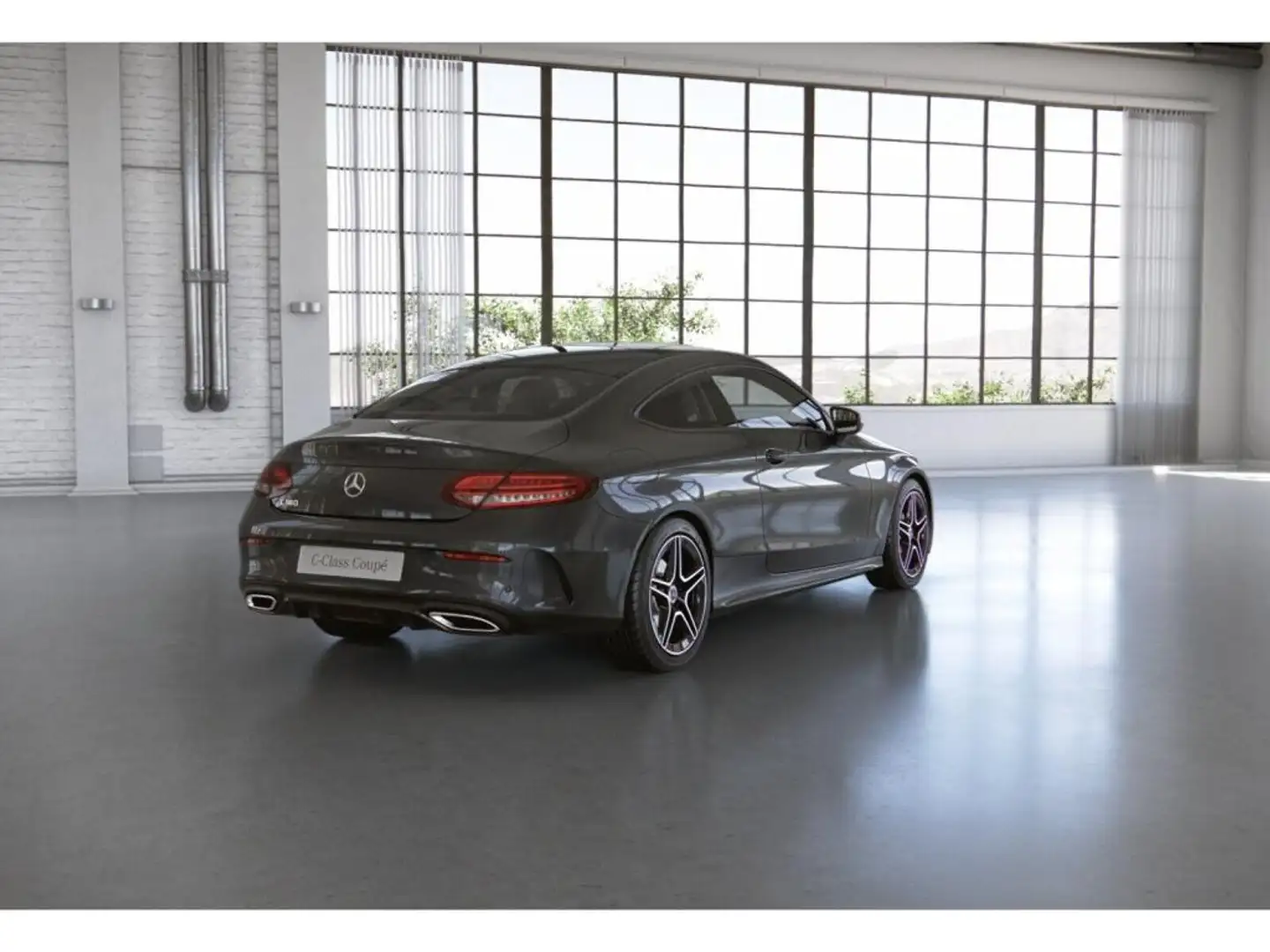 Mercedes-Benz C 180 Coupé AMG-Sport/LED/Cam/Pano/Night/Totw/ Grau - 2
