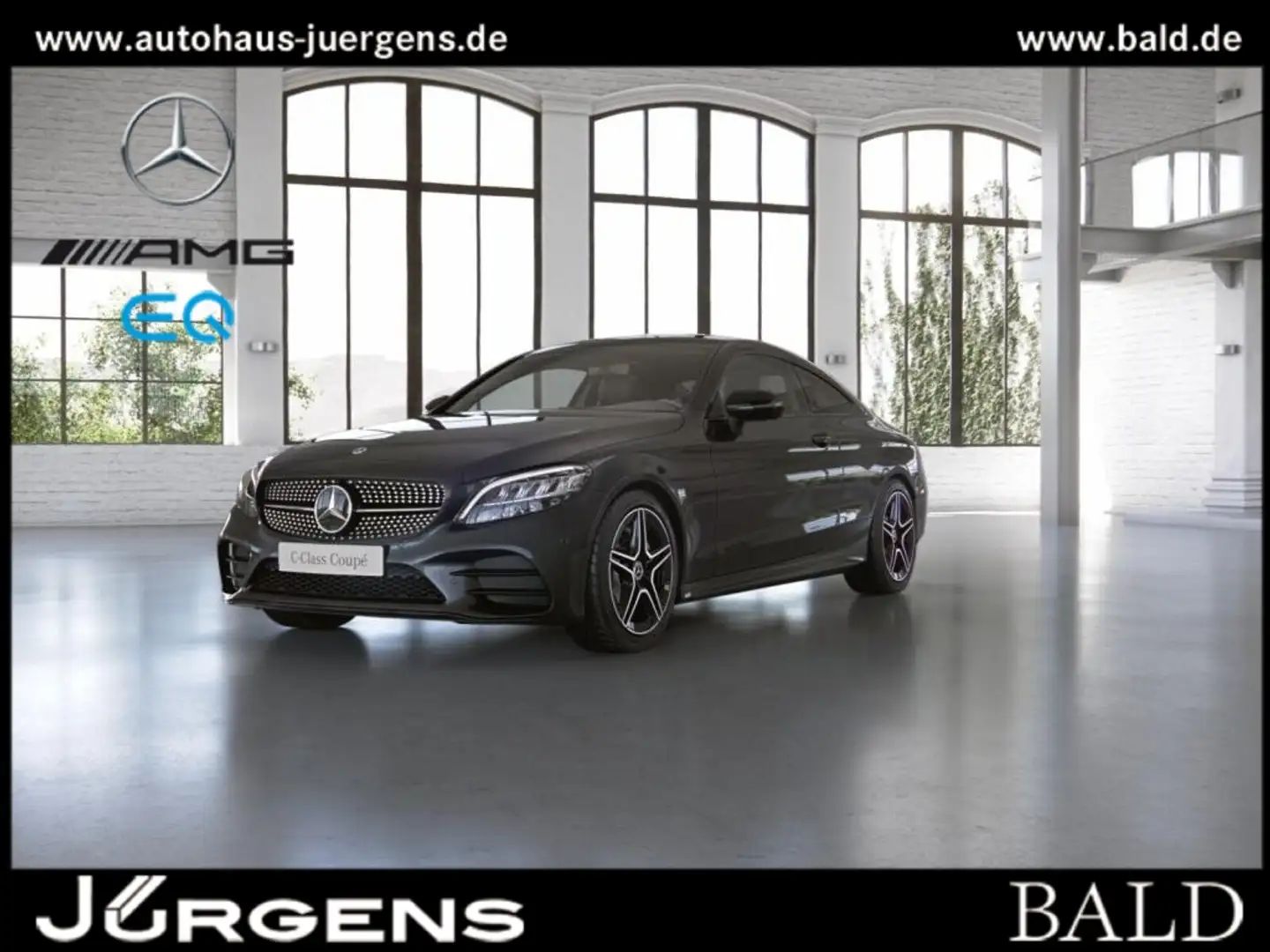 Mercedes-Benz C 180 Coupé AMG-Sport/LED/Cam/Pano/Night/Totw/ Grau - 1