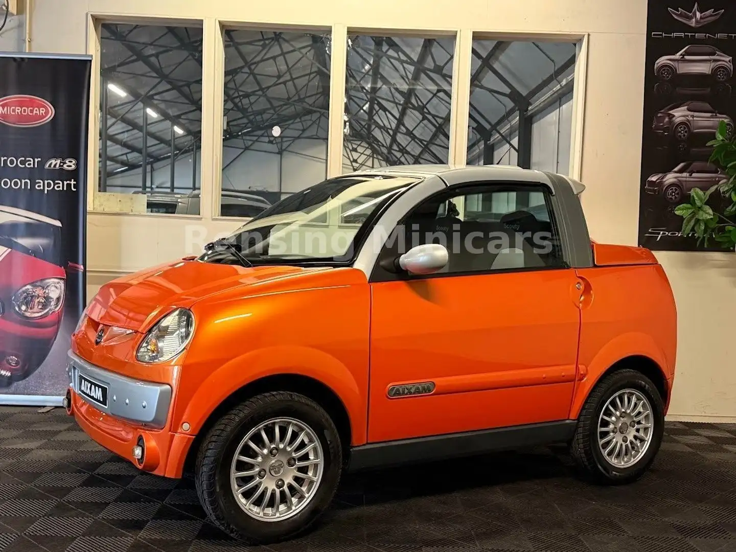 Aixam Scouty R Cabrio ORANGE Mopedauto Minicar 45 KM Orange - 2