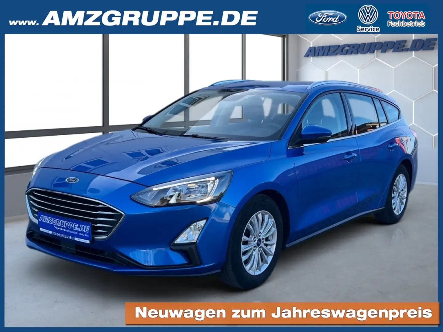 Ford Focus Turnier 1.0 EB Navi+PDC+LED+Winterpak Blauw - 1