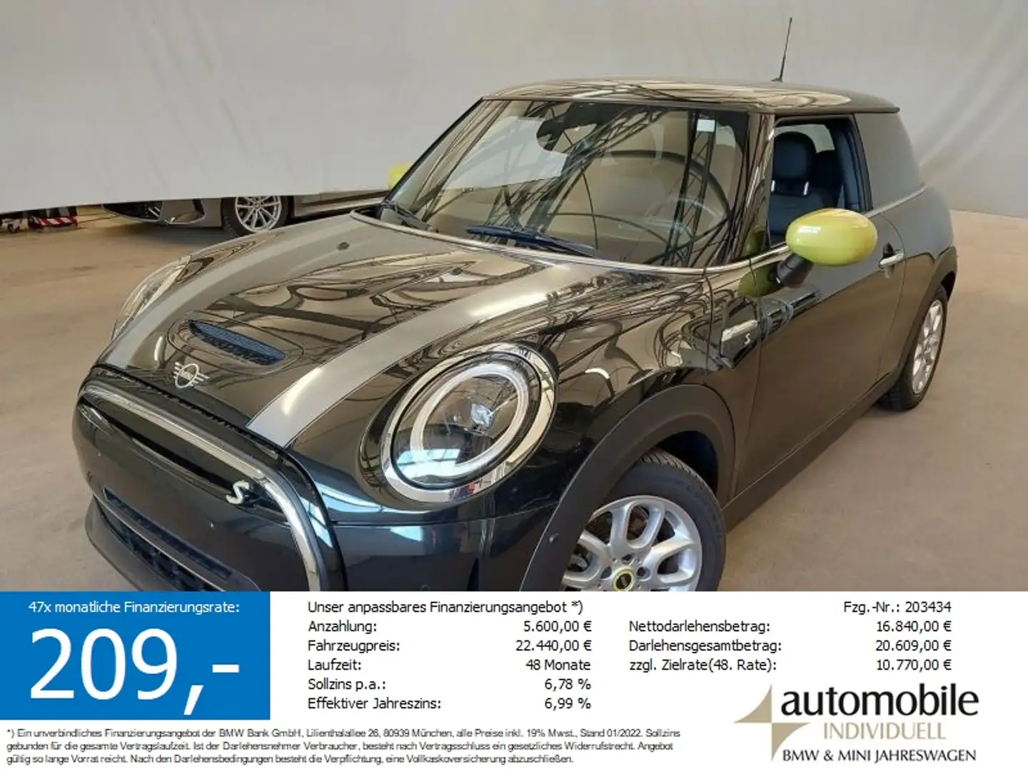 MINI Cooper SE 3T Electric Trim HuD Panora. Navi H&K Nero - 1