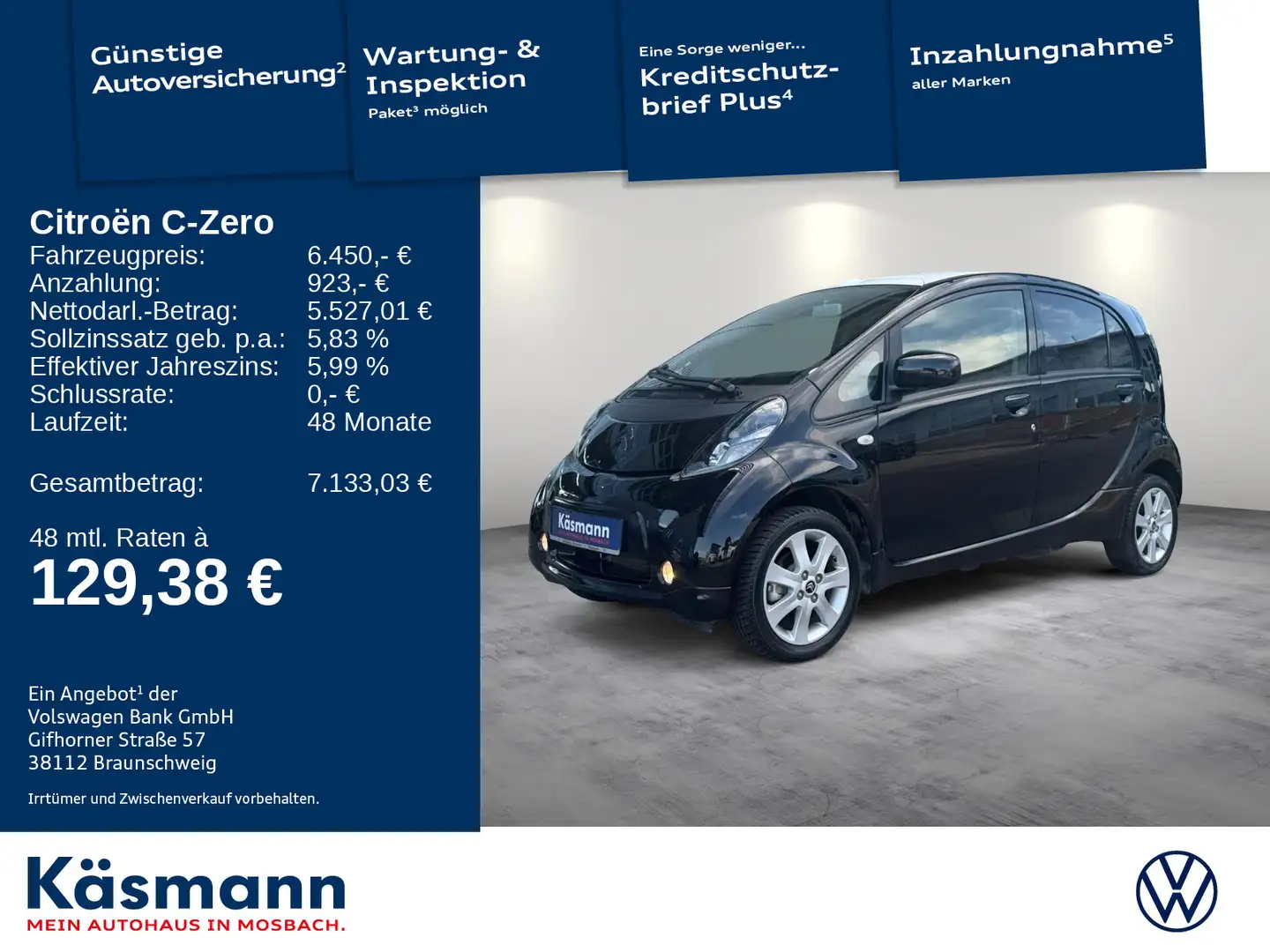 Citroen C-Zero C-ZERO BLUETOOTH SHZ Schwarz - 1