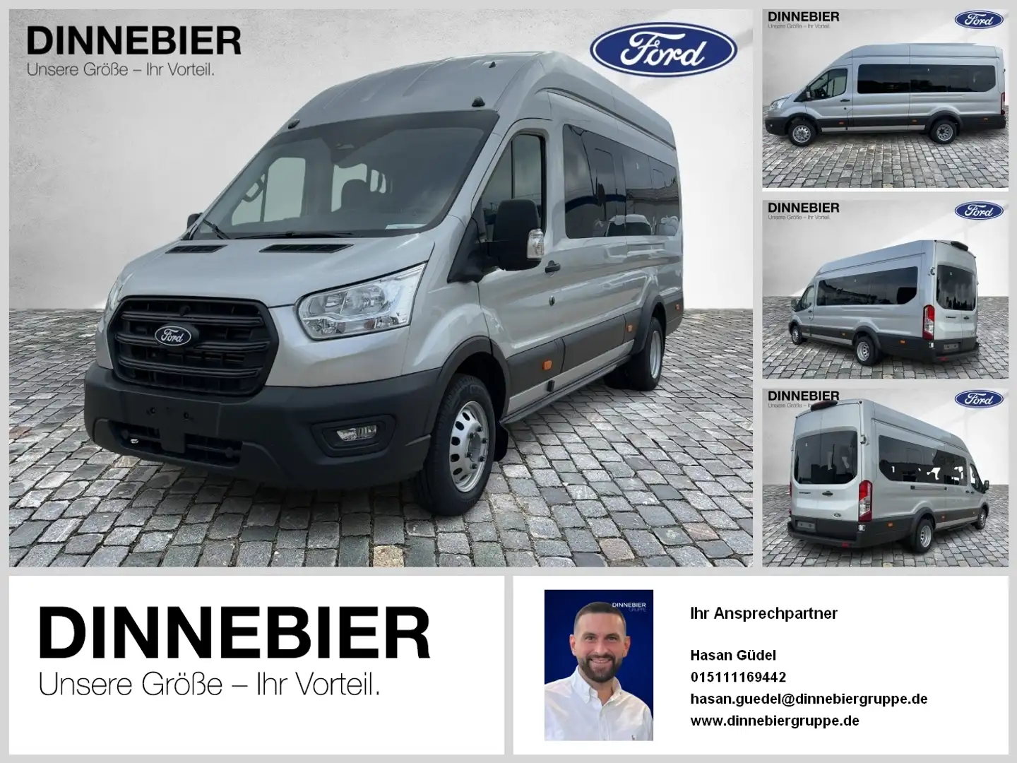 Ford Transit BUS 460 L4 H3 Trend 18 Sitze 121 KW Argent - 1