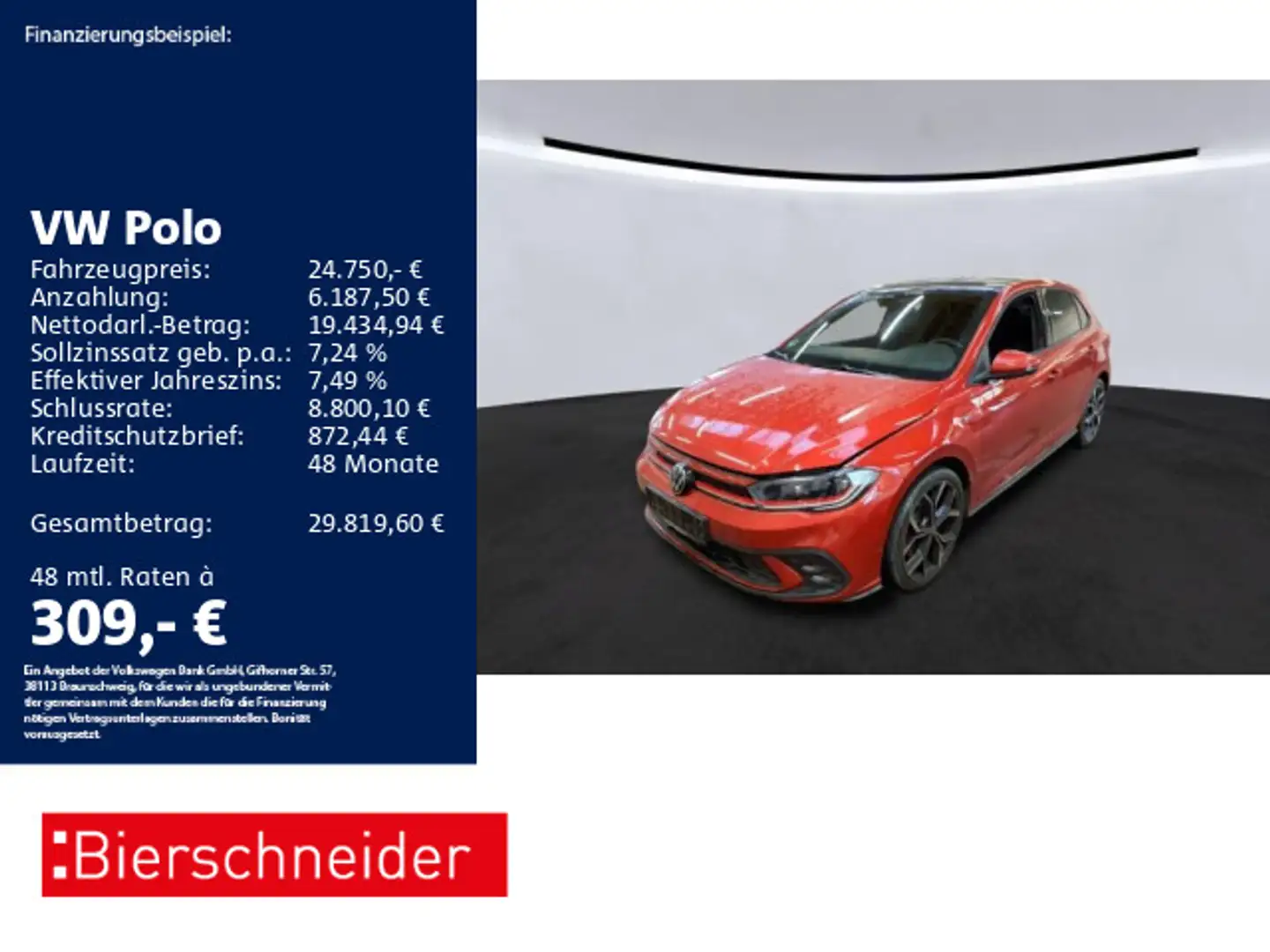 Volkswagen Polo 2.0 TSI DSG GTI 18 PANO MATRIX SHZ Rot - 1