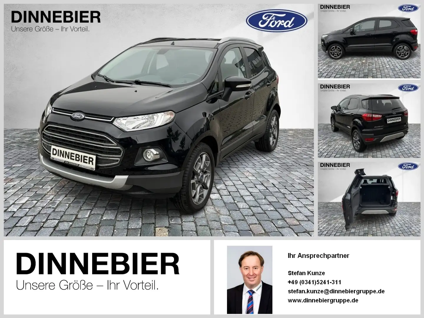 Ford EcoSport Titanium AHK+Kamera+Navi+Winterpaket Schwarz - 1