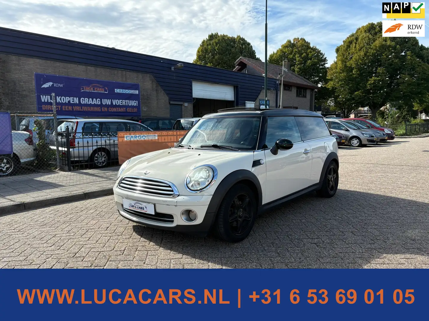MINI Cooper Clubman Mini 1.6 Pano 2X SLEUTEL + BOEKJES! Wit - 1