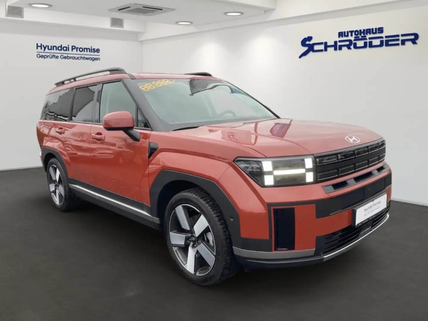 Hyundai SANTA FE Hybrid (7-Sitzer) Signature Navi Kamera LED Leder Orange - 2