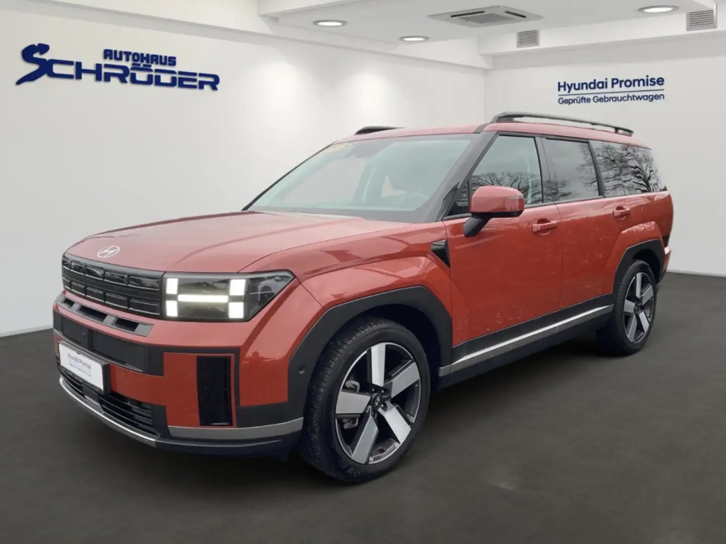 Hyundai SANTA FE Hybrid (7-Sitzer) Signature Navi Kamera LED Leder Orange - 1