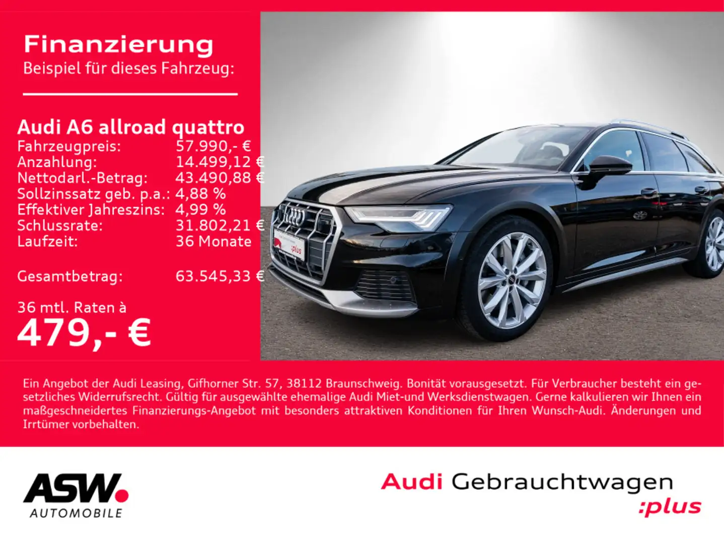 Audi A6 allroad 55TDI NAVI MATRIX STANDHZ AHK Schwarz - 1