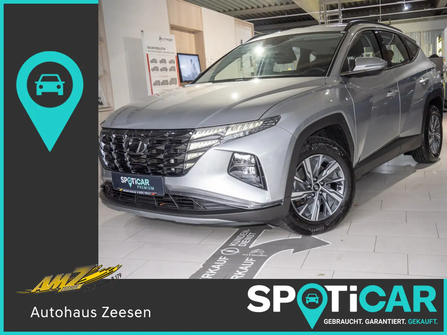 Hyundai TUCSON 1.6 T-GDI Select 48V 2WD KAMERA PDC Silber - 1