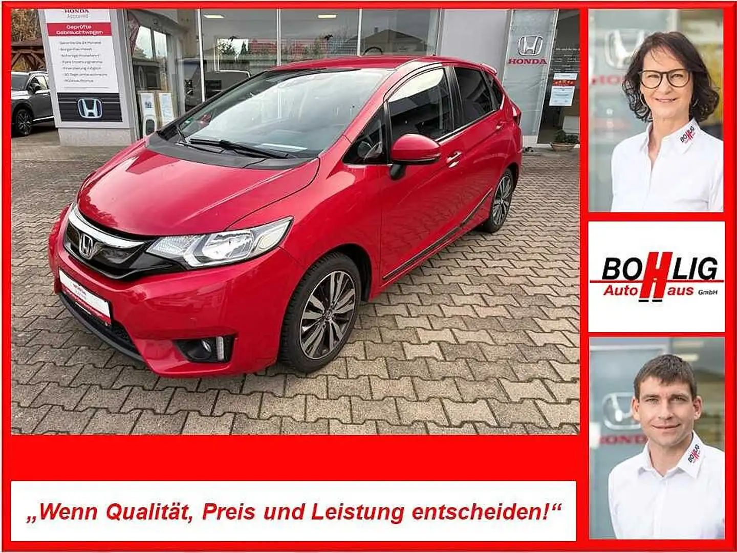 Honda Jazz 1.3 Automatik Elegance Navigation Czerwony - 1