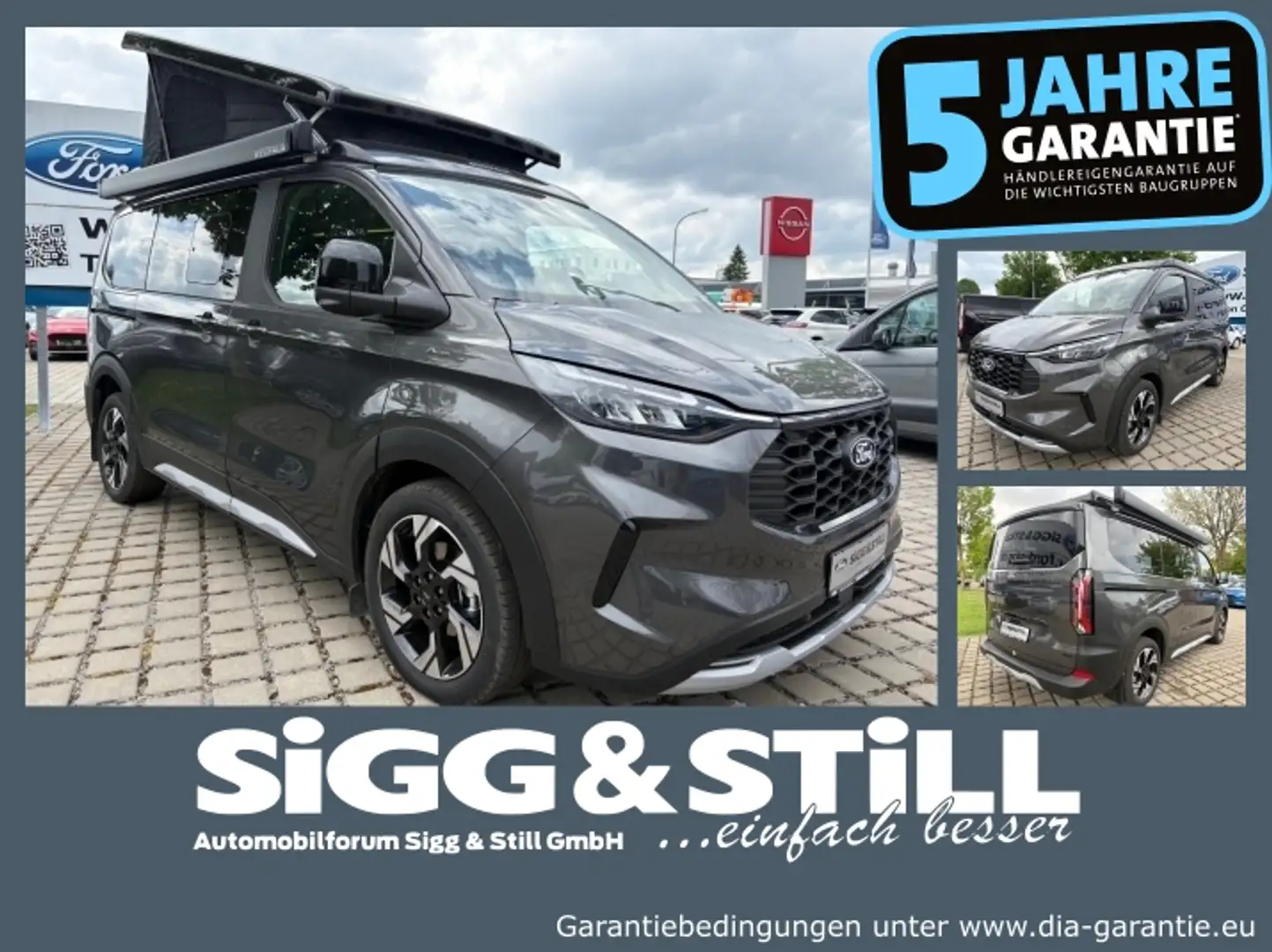Ford Nugget Active AWD 320 L1 Aufstelldach 360*ACC*LED Grau - 1