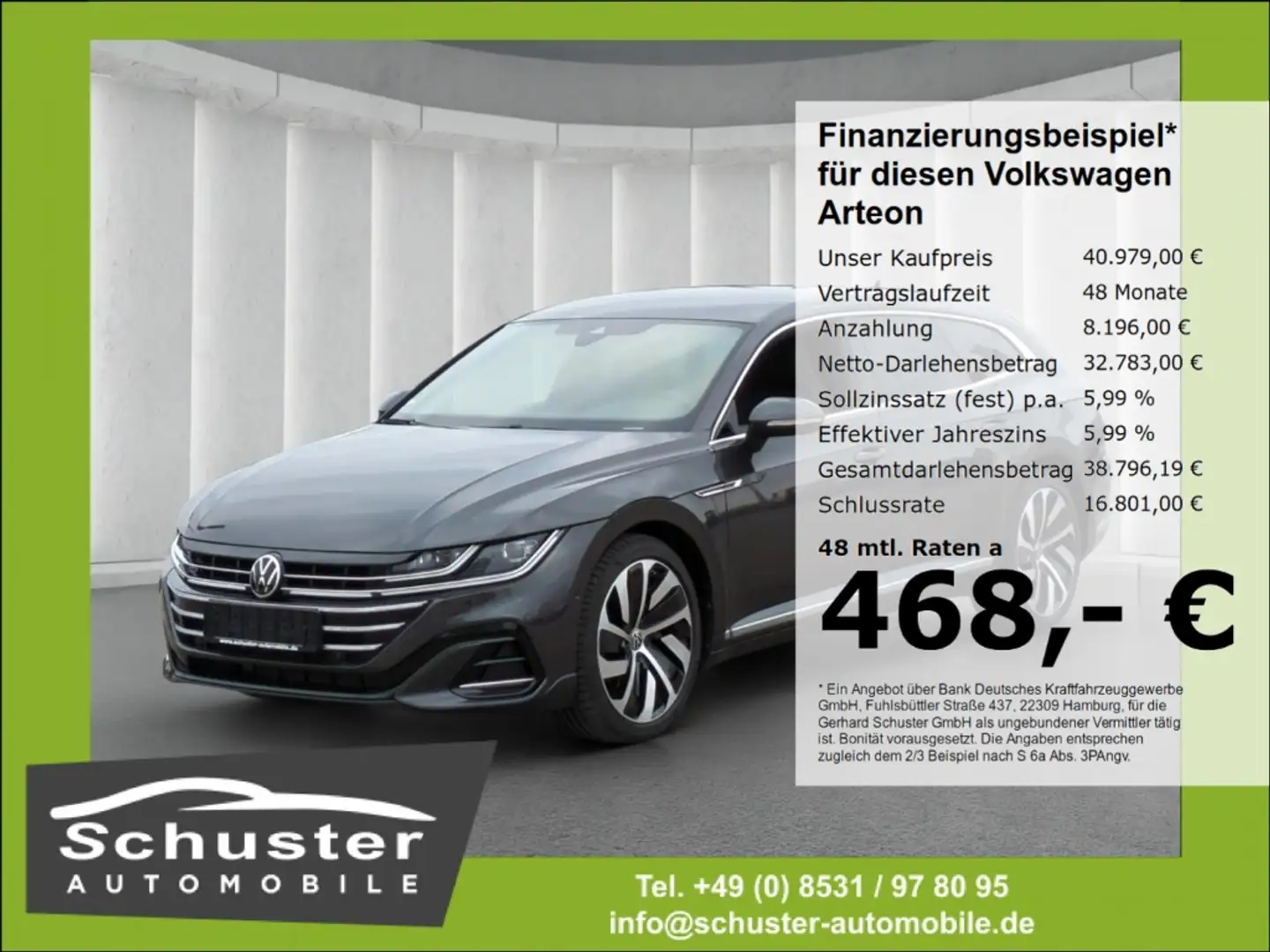 Volkswagen Arteon SB R-LINE 4Mot TDI*StandHzg AHK Leder DCC Gris - 1