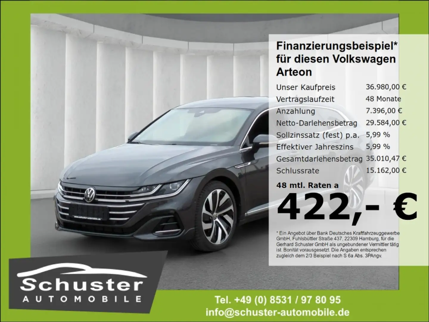 Volkswagen Arteon SB R-LINE 4Mot TDI*StandHzg AHK Leder DCC Gris - 1