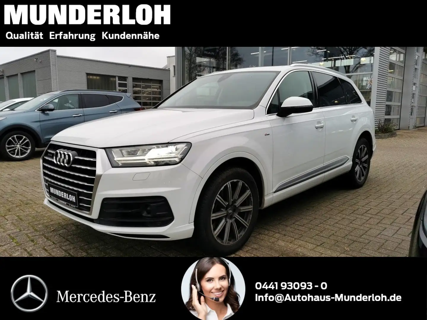 Audi Q7 50 3.0 TDI quattro S-line Selection AHK Blanc - 2