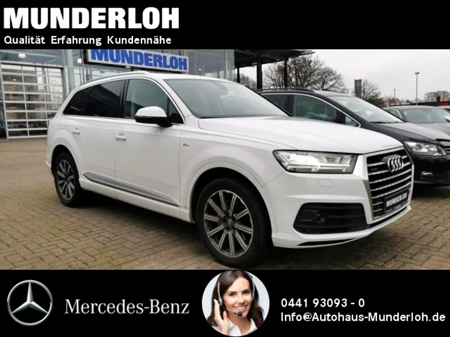 Audi Q7 50 3.0 TDI quattro S-line Selection AHK Weiß - 1