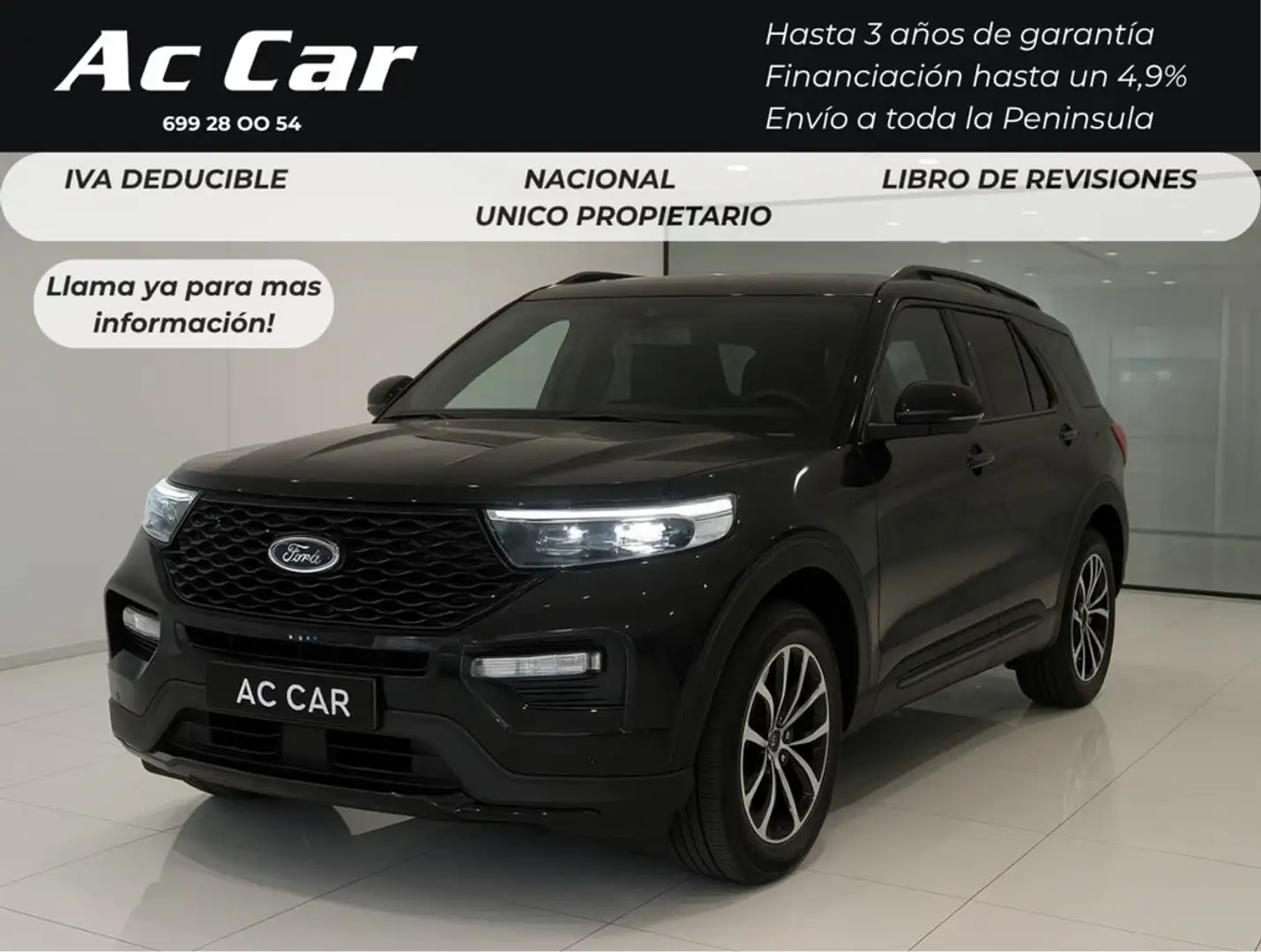 Ford Explorer 3.0 PHEV AWD ST-Line Negro - 1