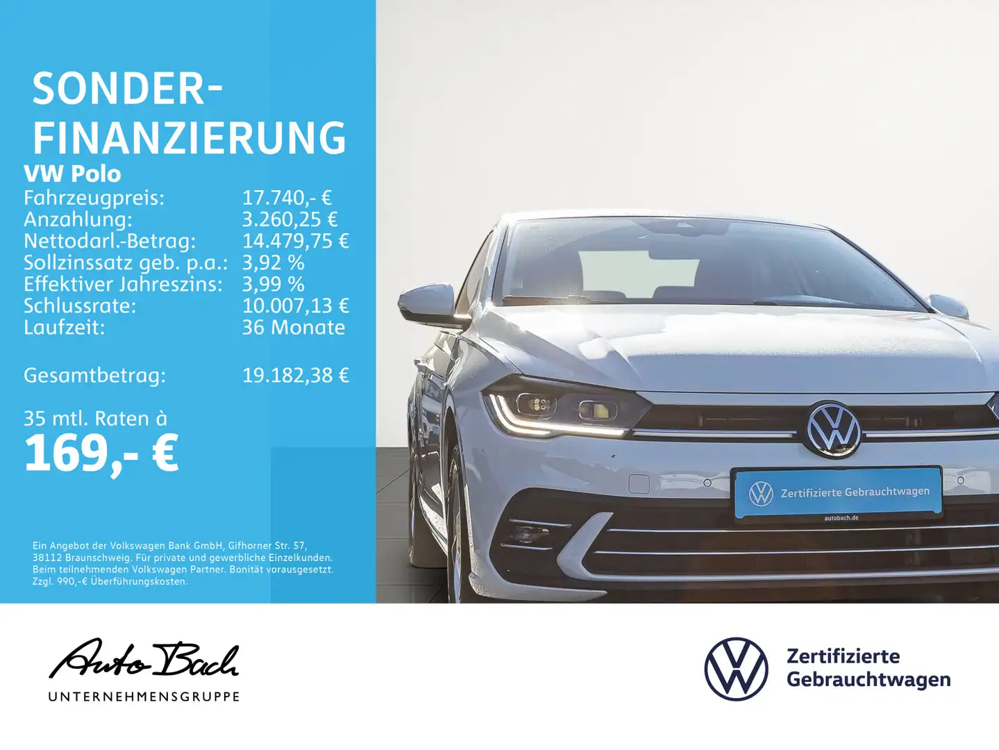 Volkswagen Polo 1.0 TSI Style, LED-Matrix, App-Connect, Dig Weiß - 2