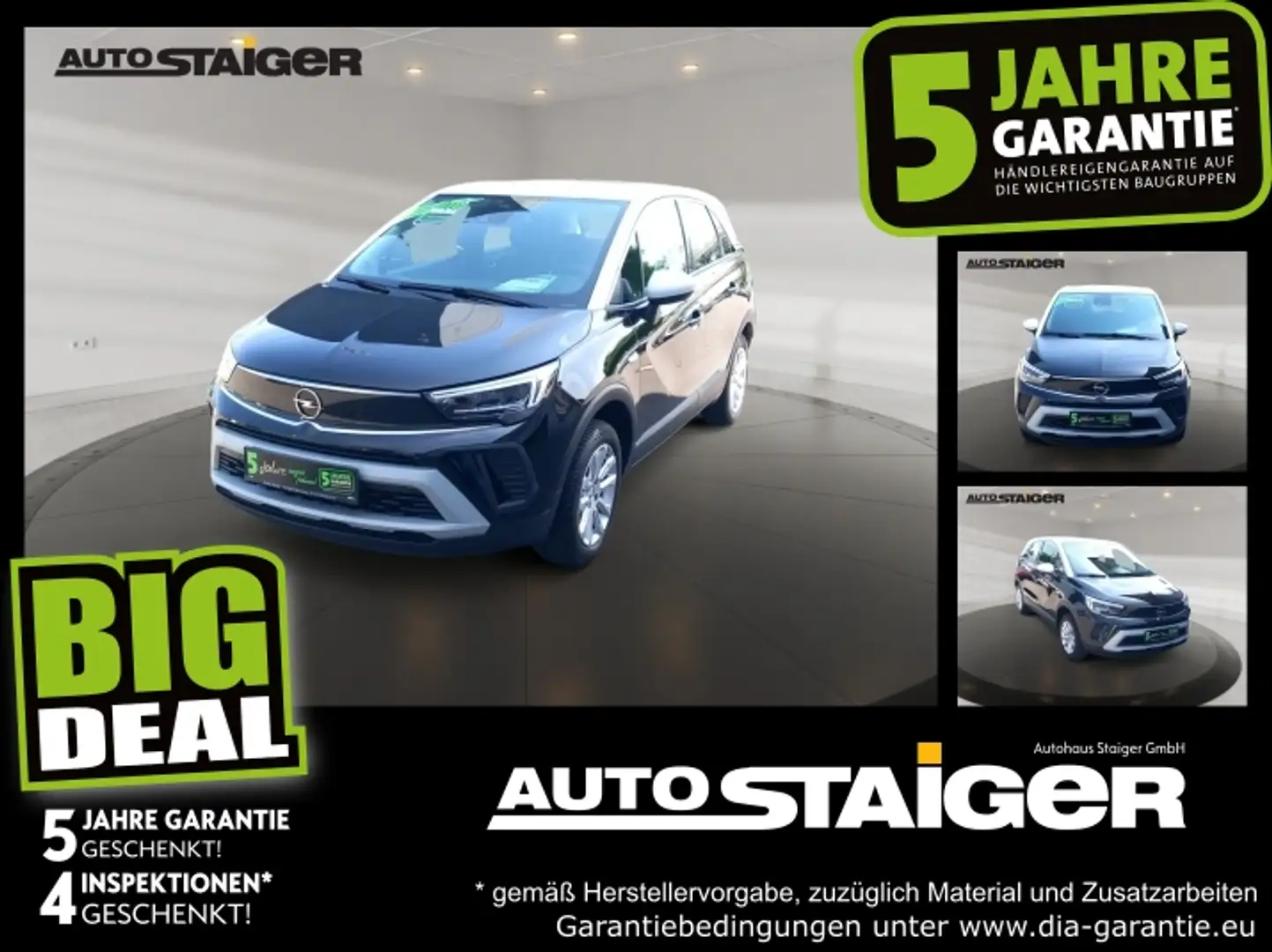 Opel Crossland 1.2 Turbo Elegance Klima, PDC, Navi Schwarz - 1