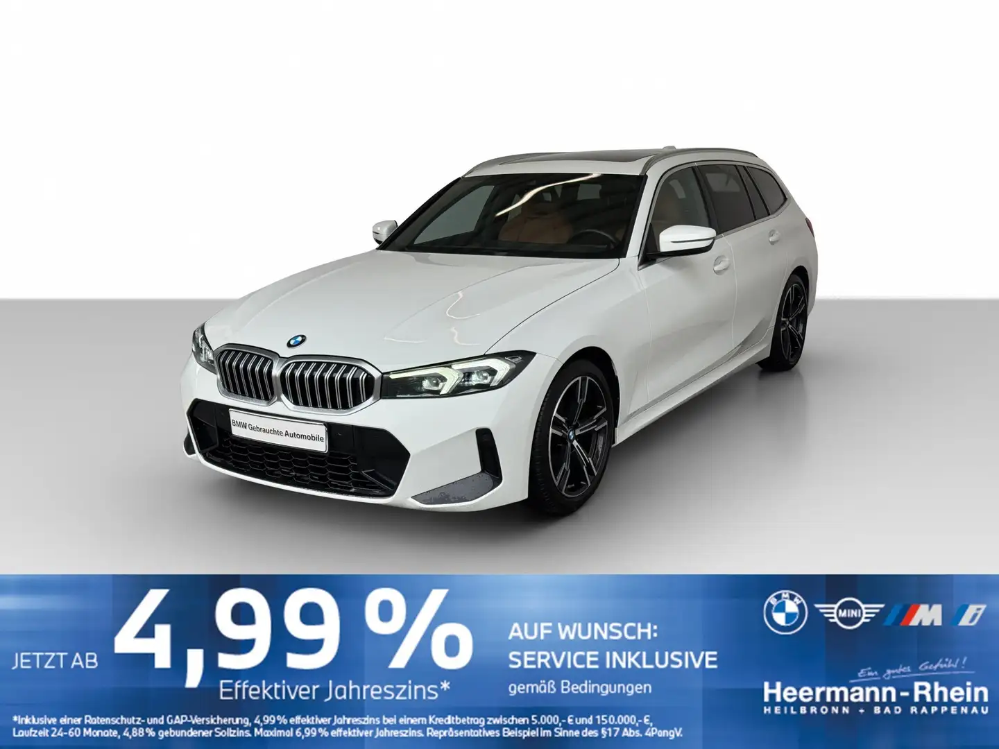 BMW 320 d Touring M Sportpaket Navi.LED.PGD.H&K.Ambie Weiß - 2