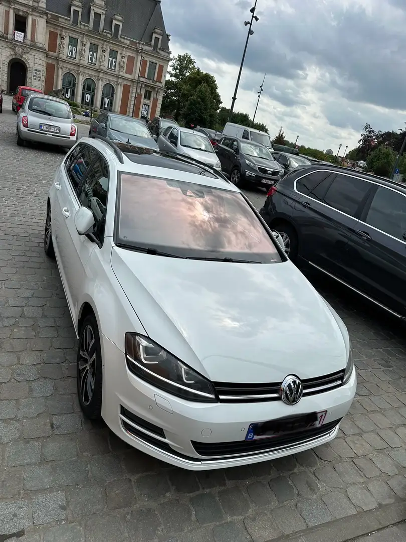Volkswagen Golf Variant SW 2.0 CR TDi Highline DSG Blanc - 1