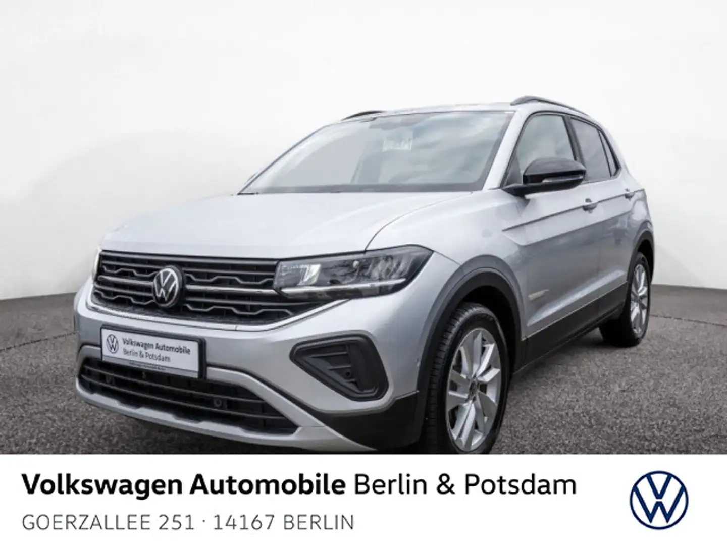 Volkswagen T-Cross 1.0 TSI DSG Goal Navi AHK LED SHZ PDC Silber - 1