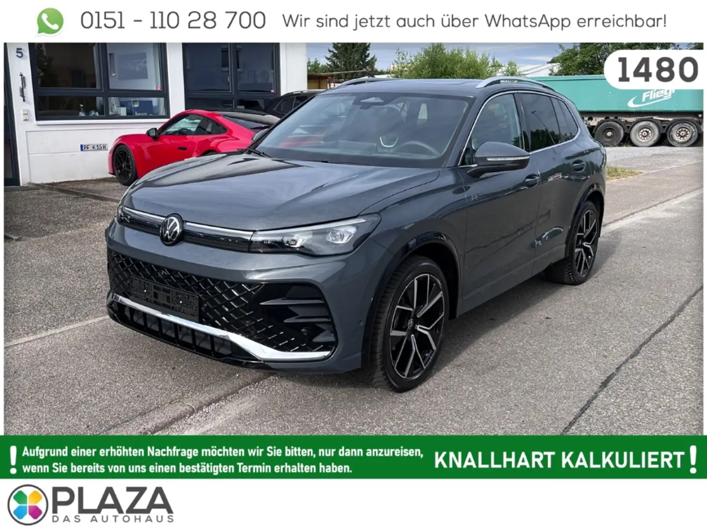 Volkswagen Tiguan 1.5eTSI R-Line HUD PANO ACC IQ 360 H/K 20'' Grau - 1