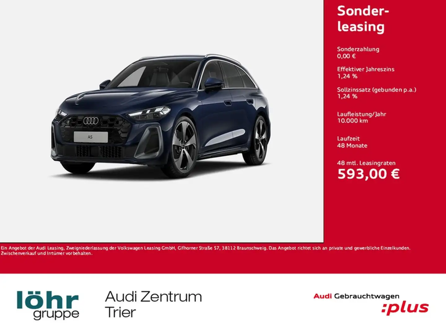 Audi A5 Avant TFSI quattro 2 x S line S-tronic Blau - 1