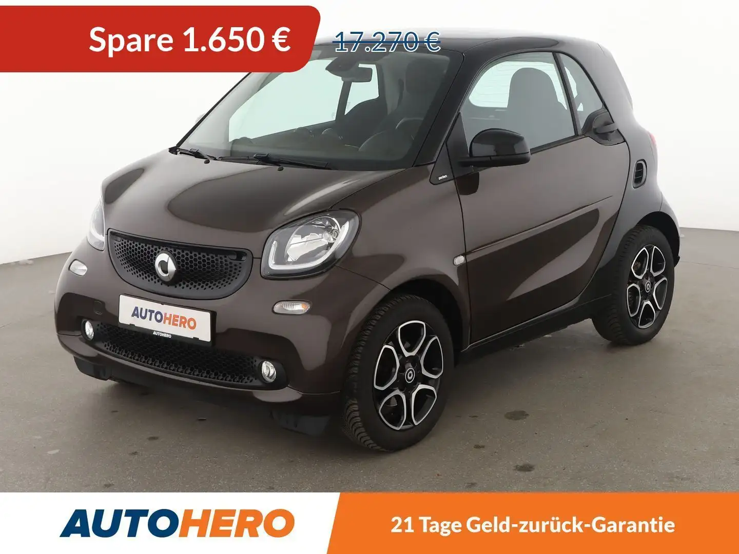 smart forTwo 0.9 Turbo Perfect Aut. *TEMPO*PDC*SHZ*ALU*KLIMA* Braun - 1