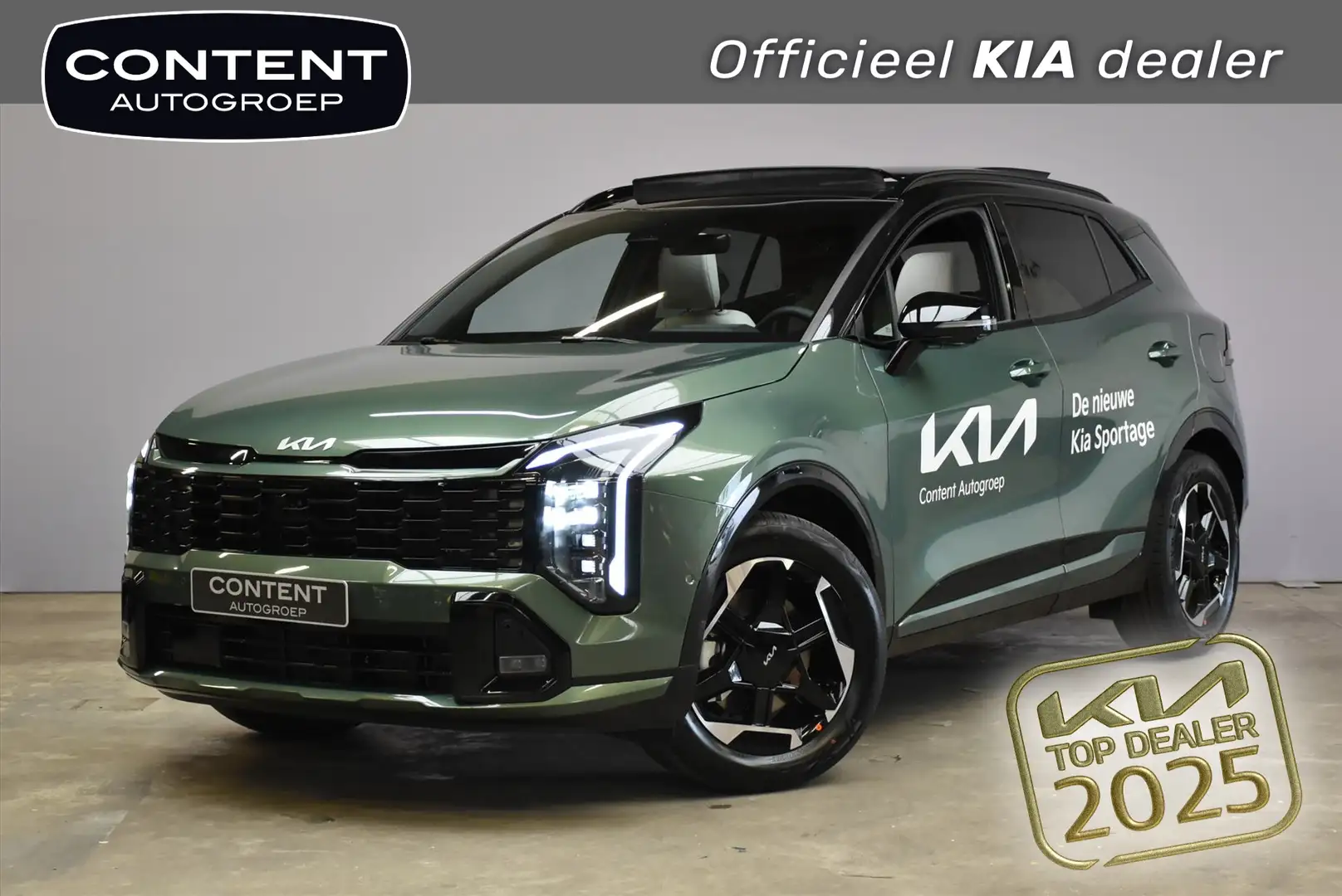Kia Sportage 1.6 T-GDi 239pk Hybrid AT6 GT-PlusLine Groen - 1