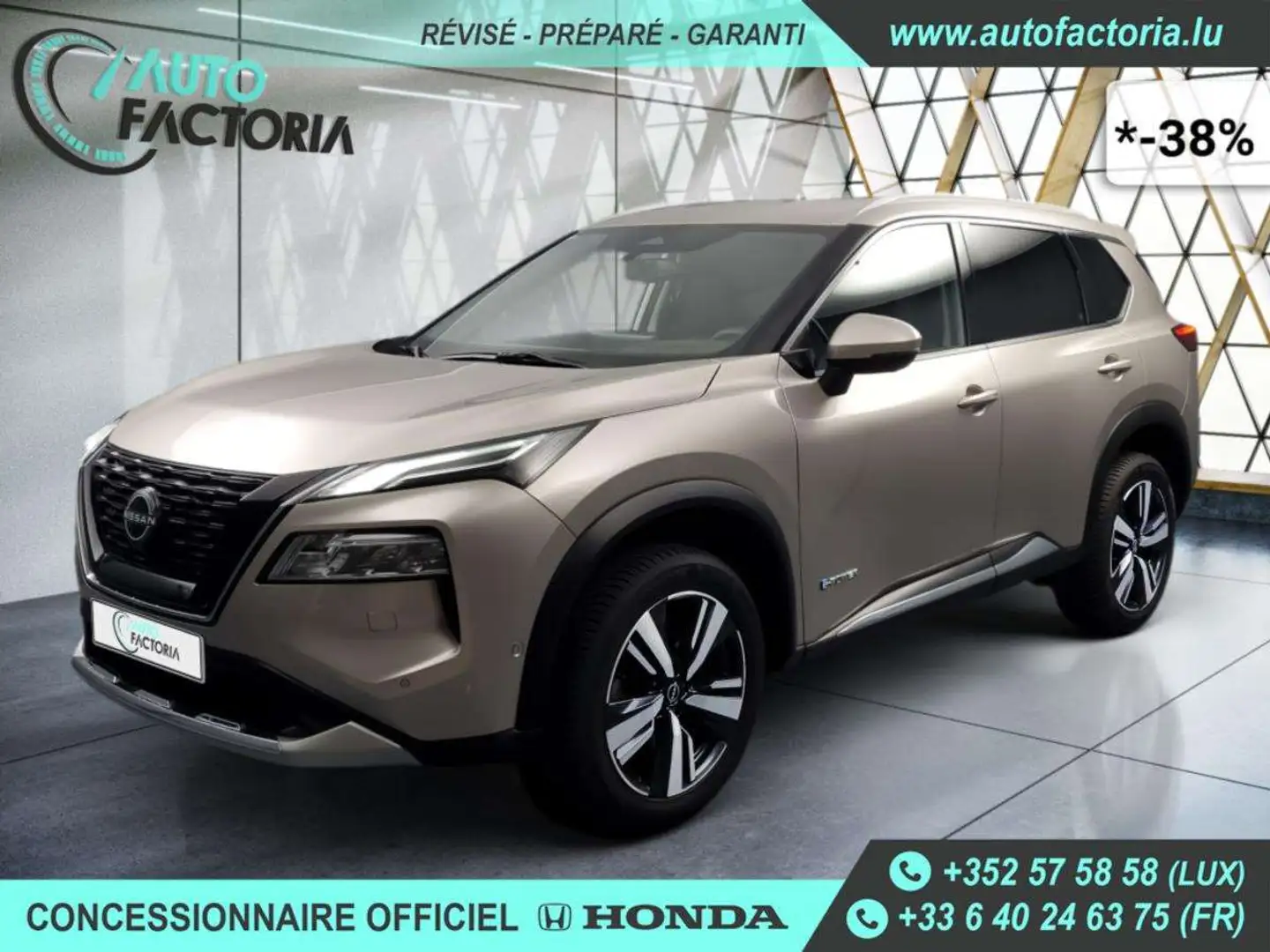 Nissan X-Trail -38% 1.5 E-Power 204cv BVA +GPS+CUIR+CAM360 Wit - 1
