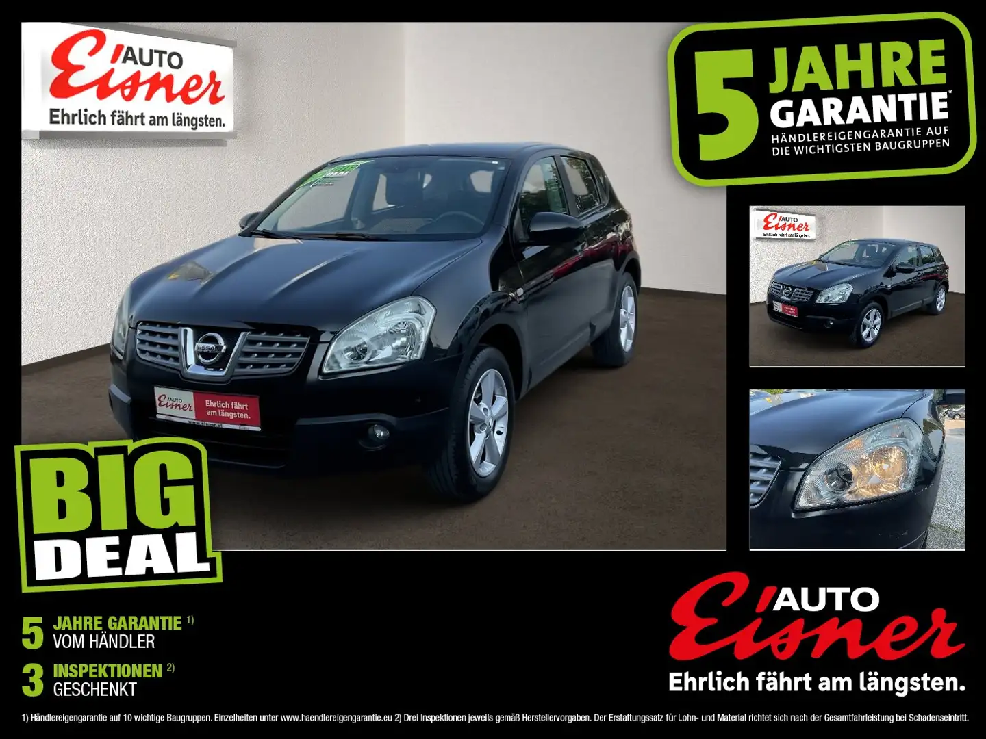 Nissan Qashqai 1.6 Acenta 2xKlima KlimaA LM PDC Schwarz - 1