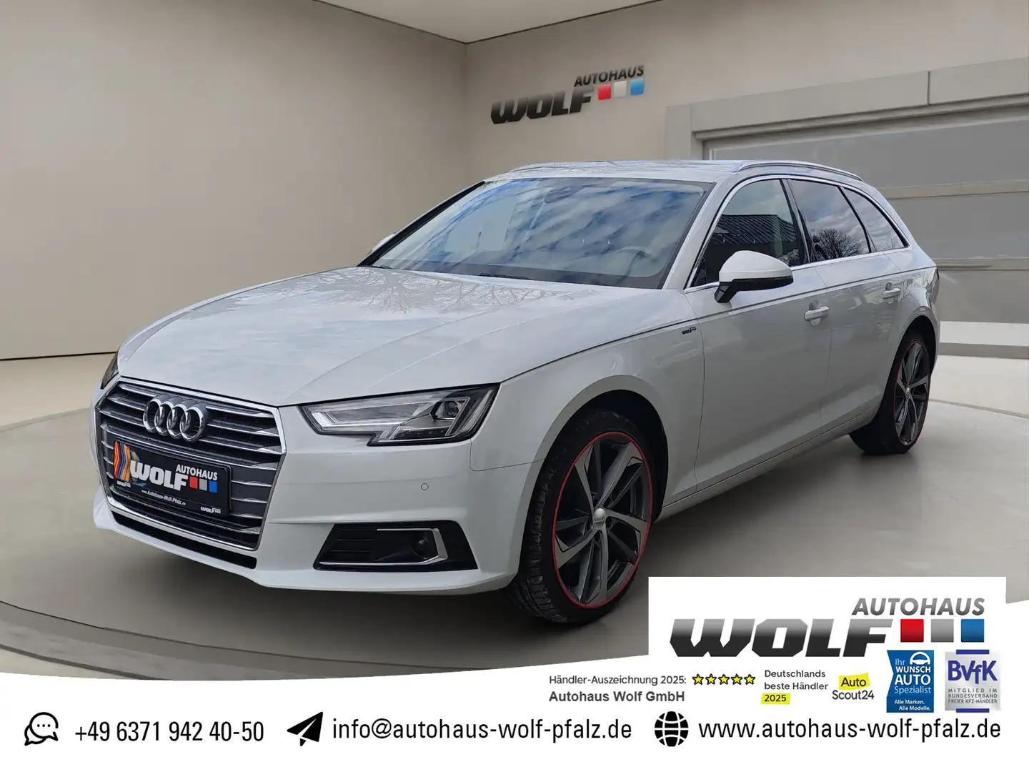 Audi A4 Avant 2.0 TDI Sport Tour~Stadt~ACC~LED~MMI~SHZ~Bli Weiß - 1
