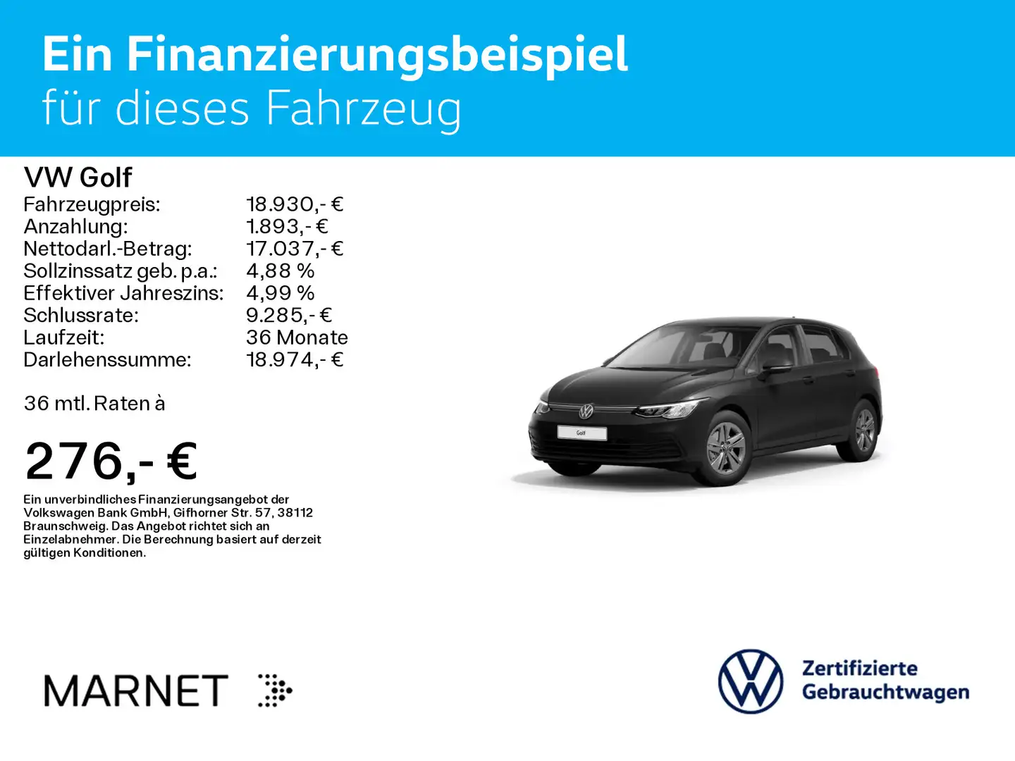 Volkswagen Golf VIII 2.0 TDI Life* Navi* LED*Keyless* SHZ* Gris - 2