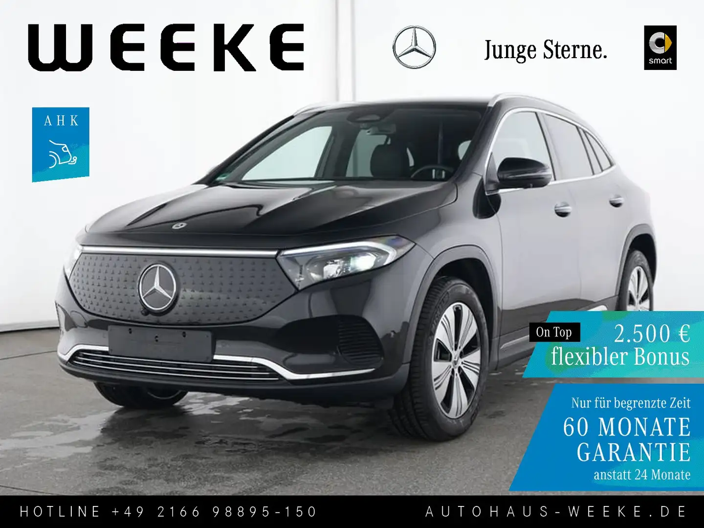 Mercedes-Benz EQA 300 4M Progressive ANHÄNGERKUPPLUNG+360KAMER Schwarz - 1