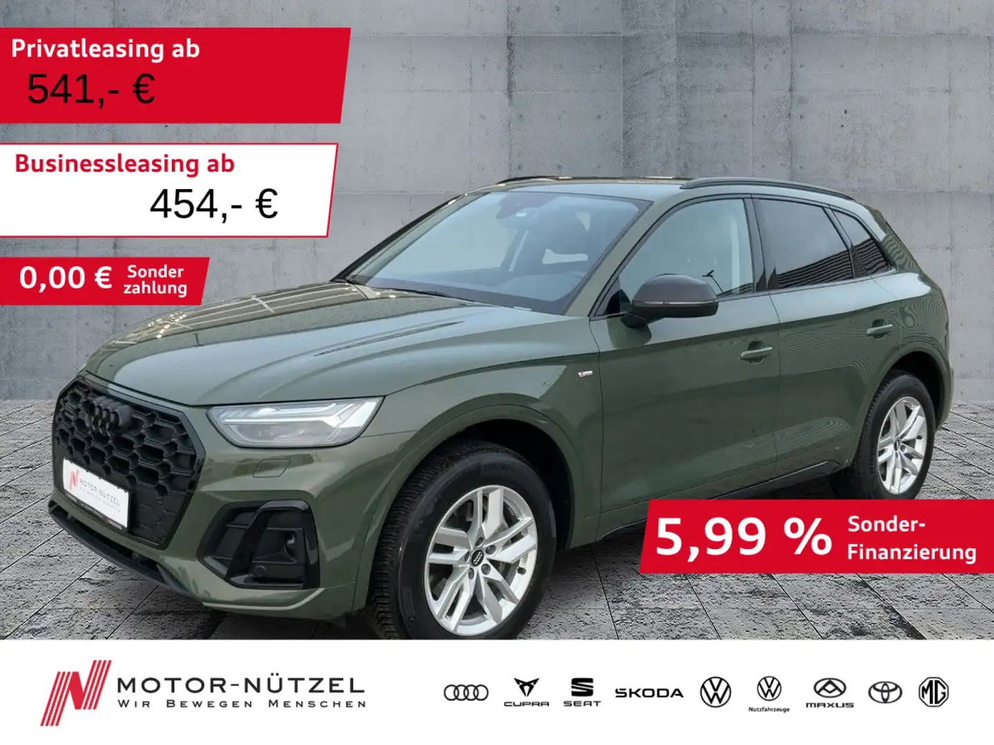 Audi Q5 40 TDI QU S-TR S-LINE MATRIX+NAVI+GRA+SHZ+DAB Vert - 1