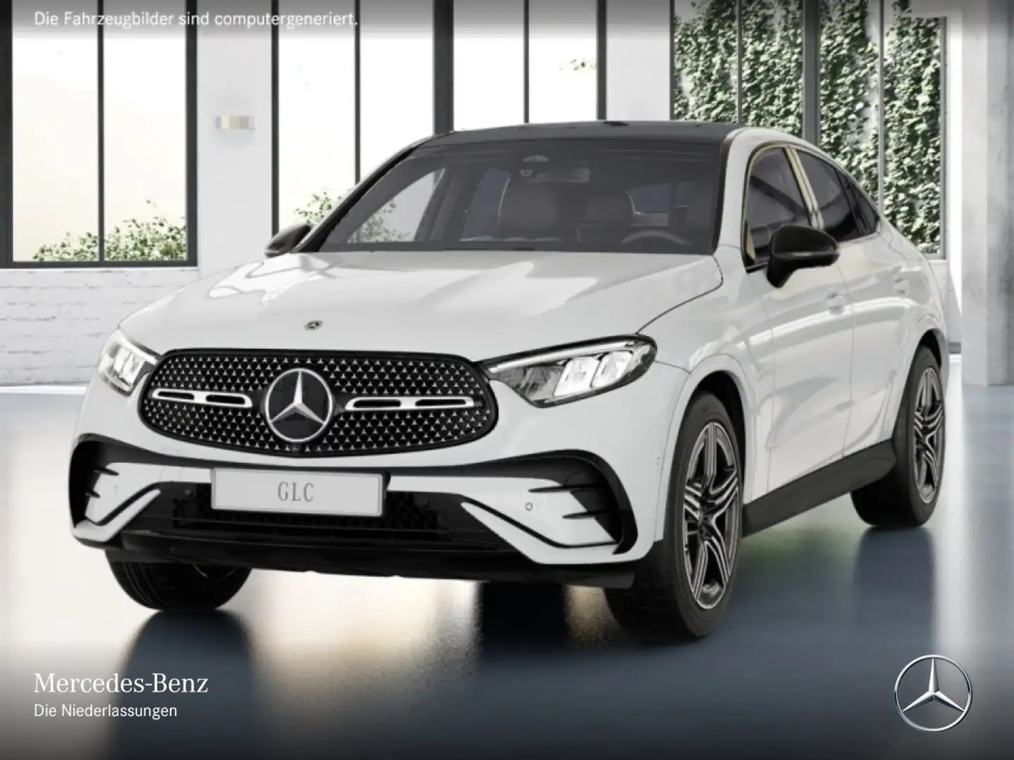 Mercedes-Benz GLC 220 d 4M AMG+NIGHT+PANO+360+AHK+LED+TOTW+9G Blanc - 2