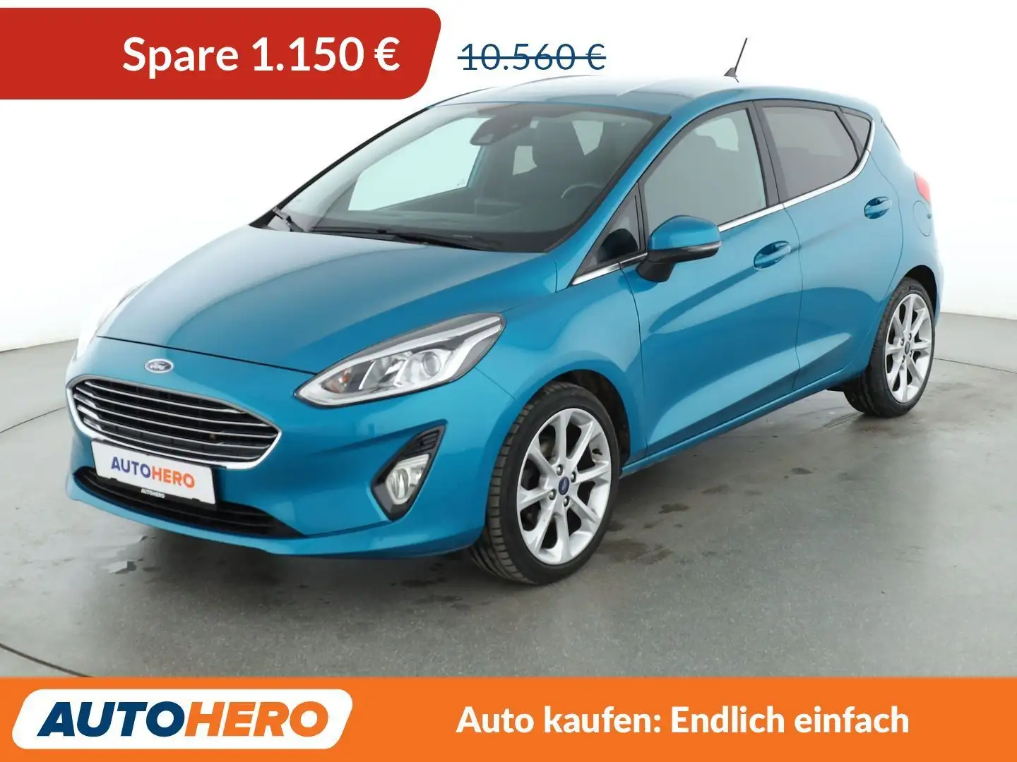 Ford Fiesta 1.0 EcoBoost Titanium *NAVI*PDC*SHZ*LIMITER*ALU* Grün - 1