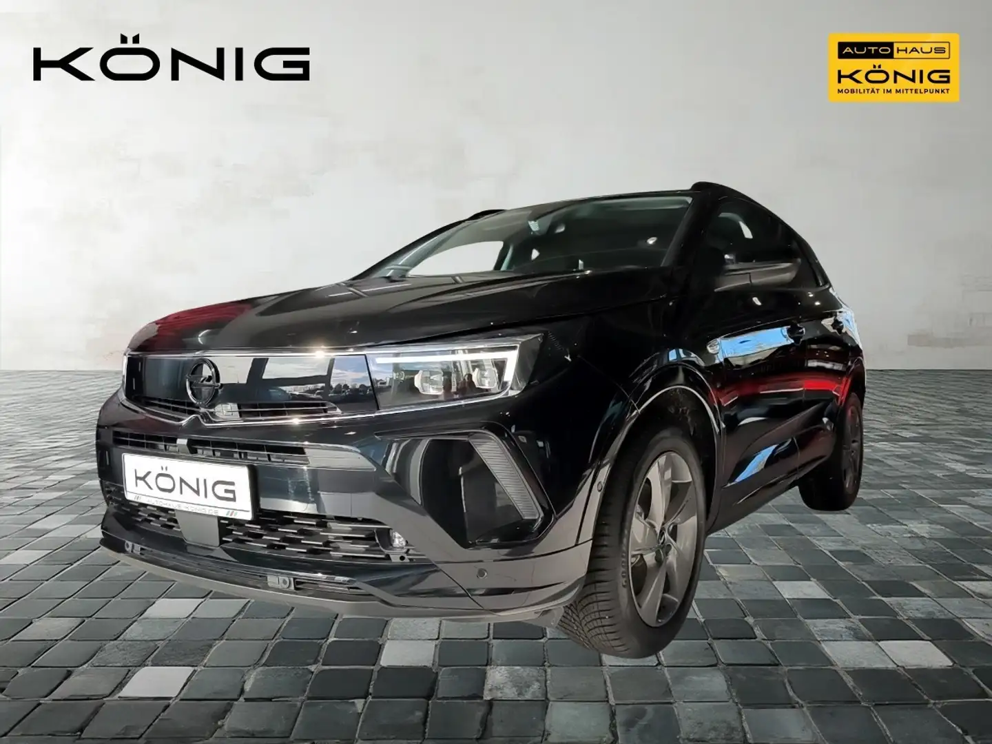 Opel Grandland X 1.2T AT8 GS *SHZ*Allwetter*RFK* Zwart - 1