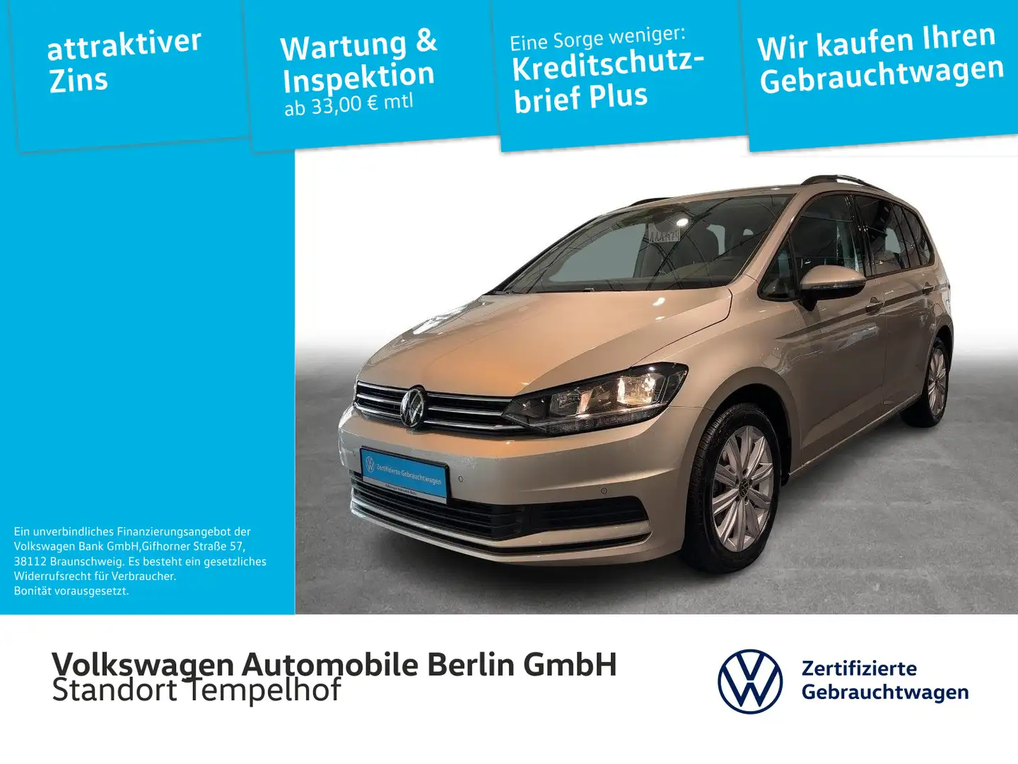 Volkswagen Touran 2.0TDI CL PDC V-Cockpit 7-Sitze AHK Argent - 1