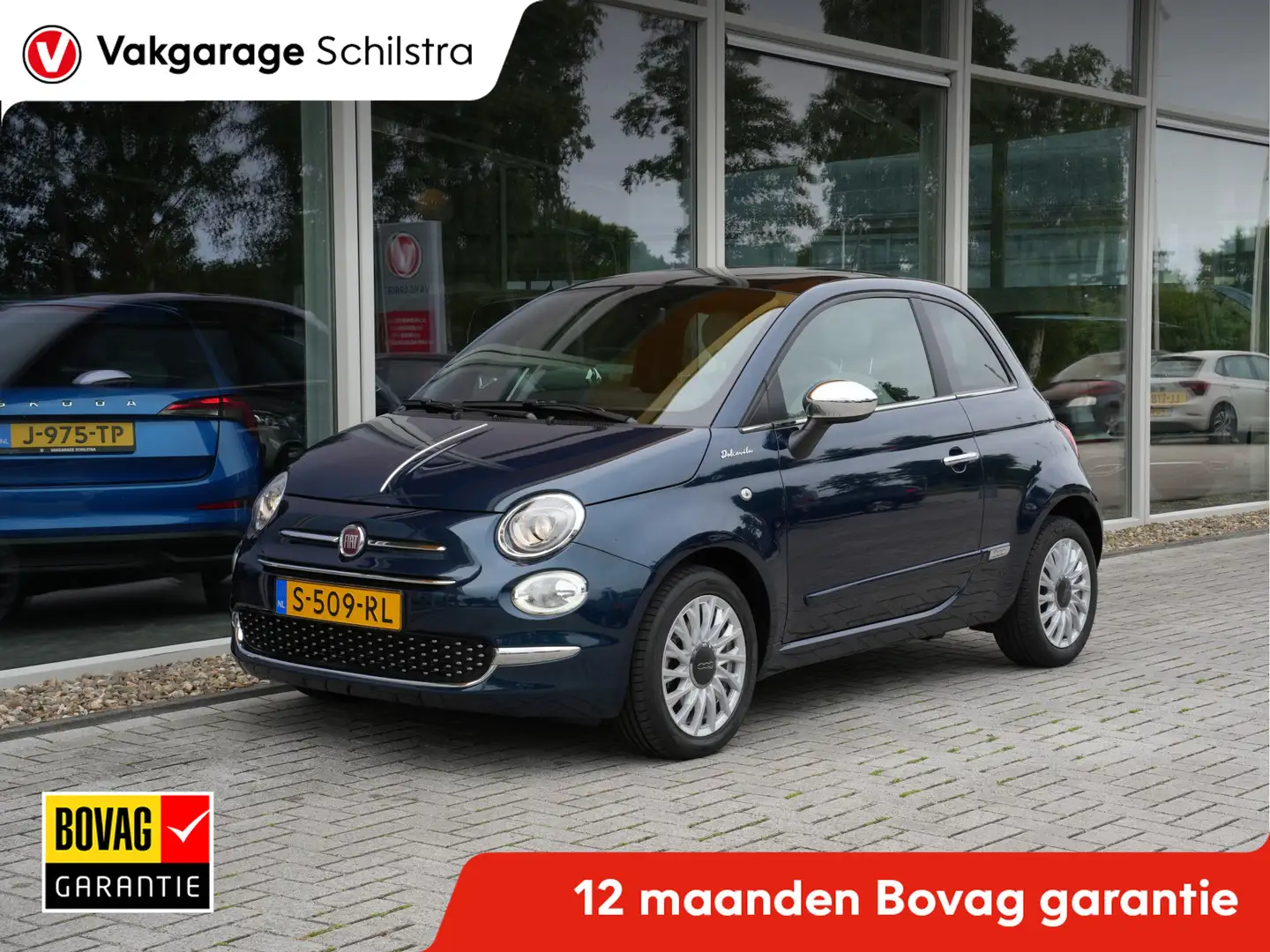Fiat 500 1.0 Hybrid Dolcevita | Panorama Dak | Climate Cont Blauw - 1