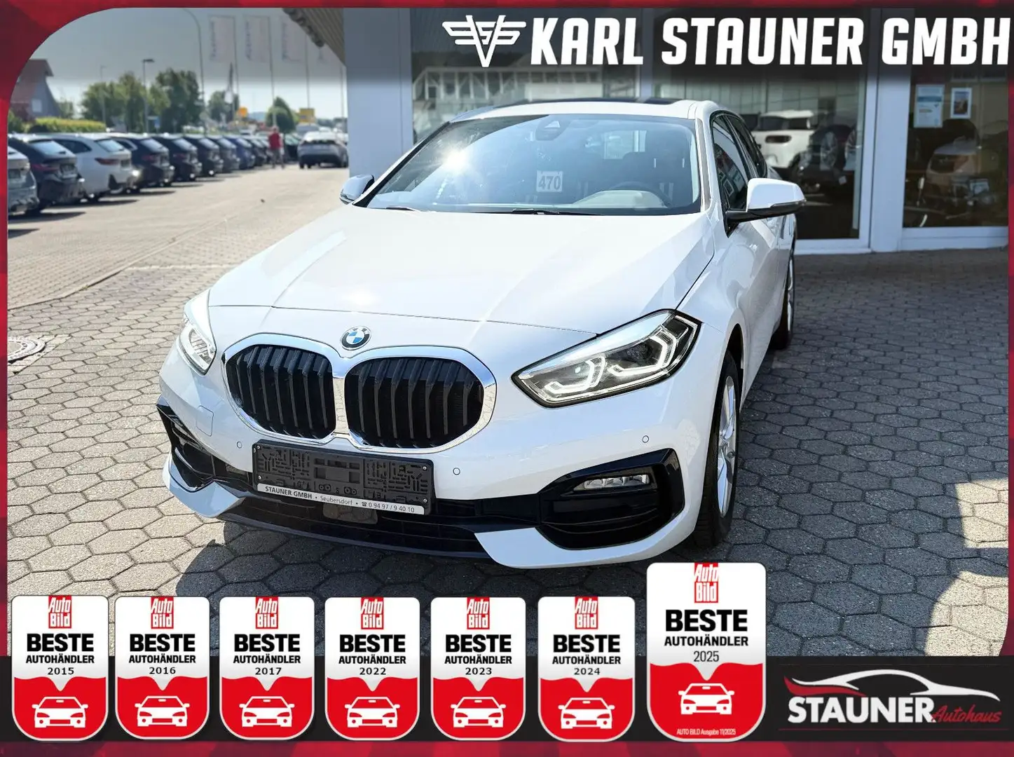 BMW 118 i Limousine Sport Line PANO LENKRADHZ. PDC Weiß - 1