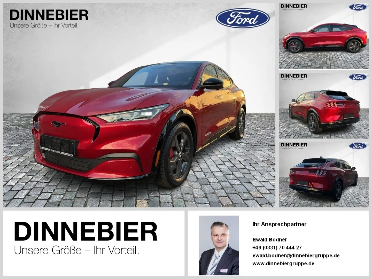 Ford Mustang Mach-E AWD Ext. R. LM, Navi, Klimaauto. Rot - 1